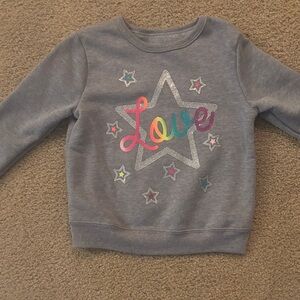 Kids Star Love Sweatshirt - Gray
